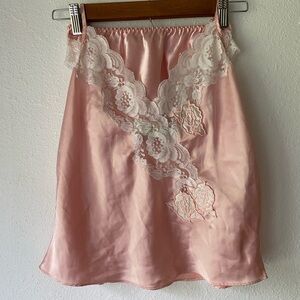 Vintage Victoria's Secret Gold Label Set Satin Chemise & Panty Lace Babydoll